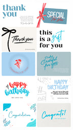 Gift Cards + Tags - Appreciation , Birthday Congrats