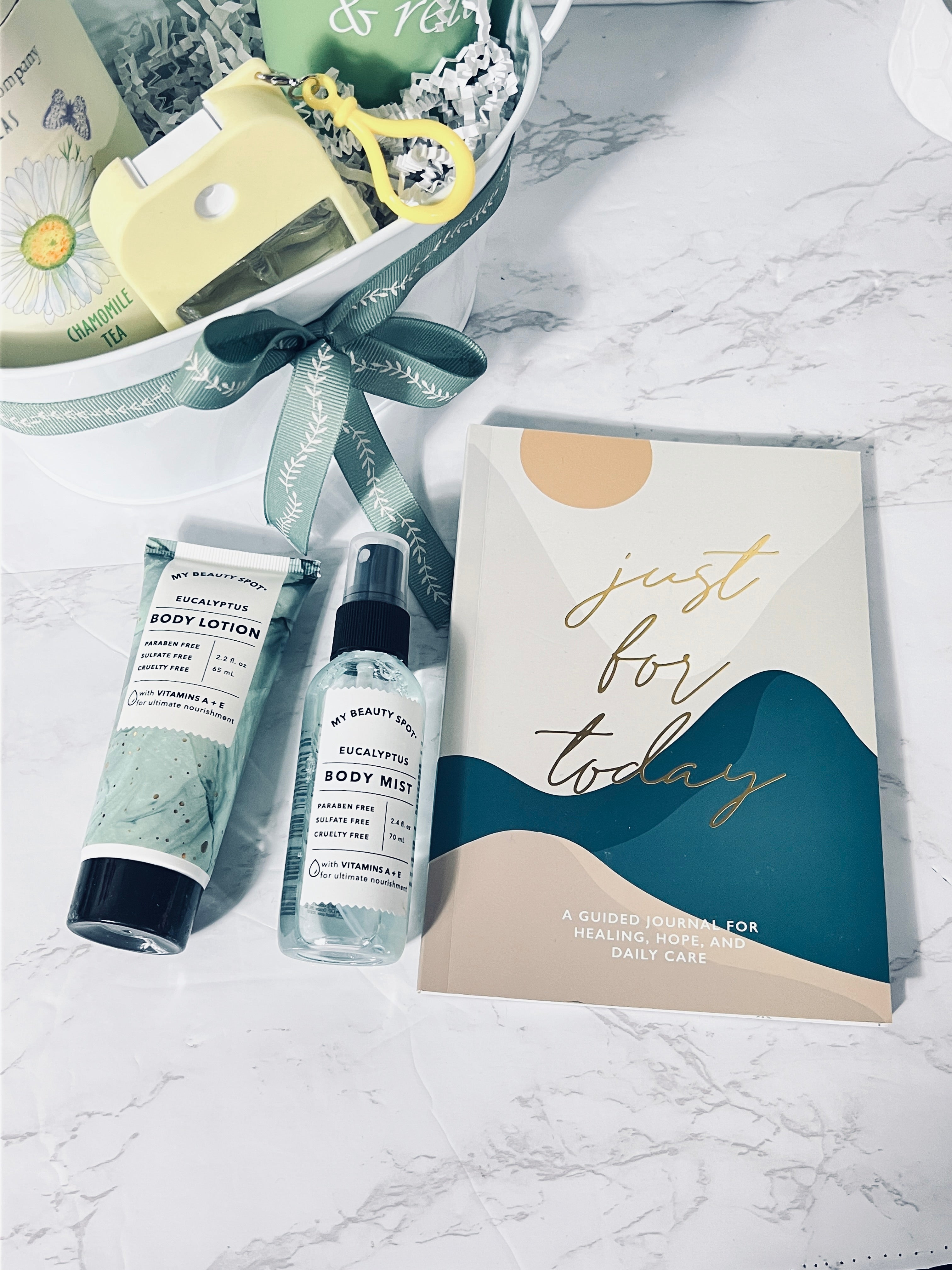 Chamomile Green Tea, Wellness Gift Basket