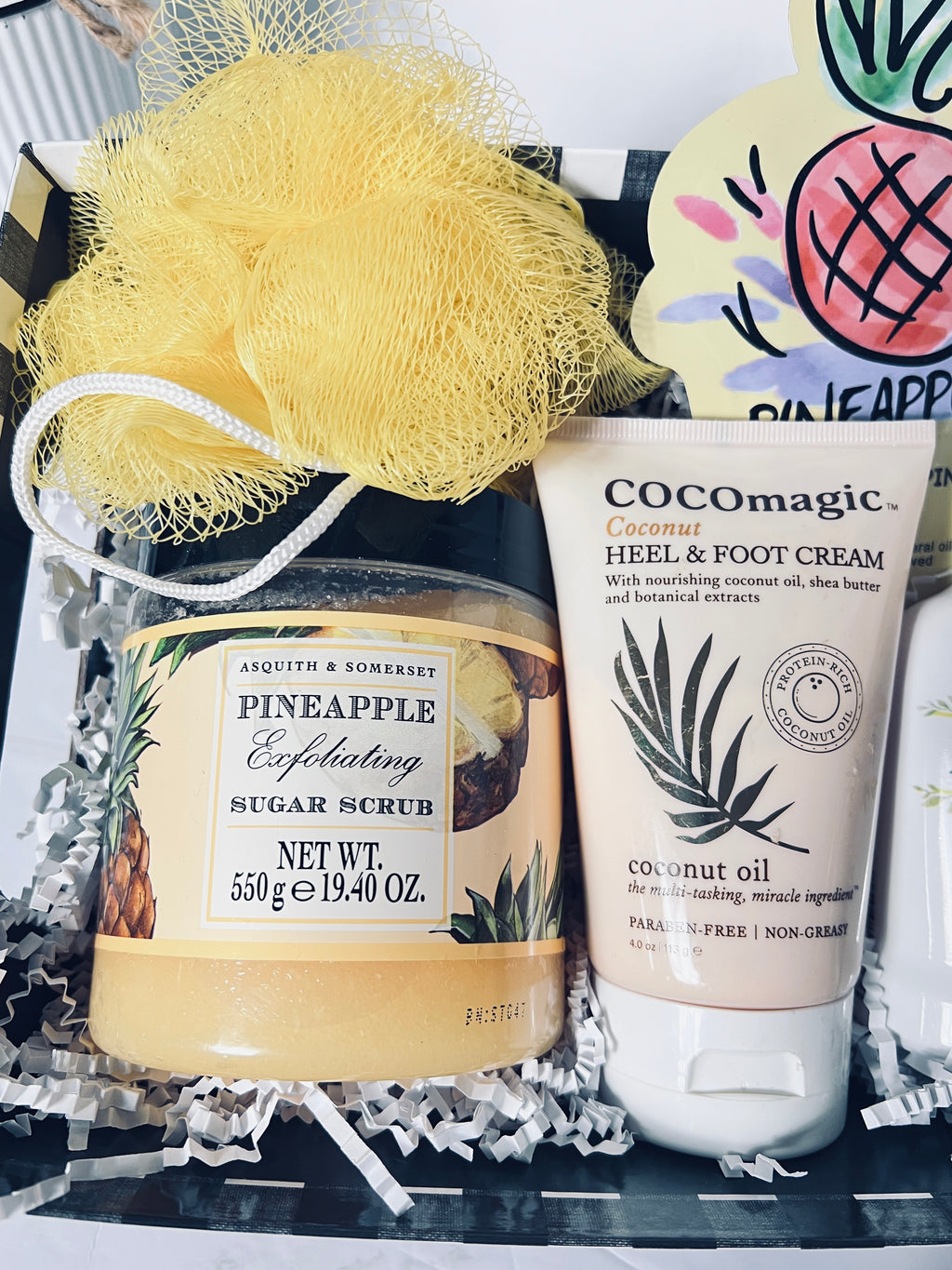 Coconut and Pineapple Summer Body  Care Gift Basket
