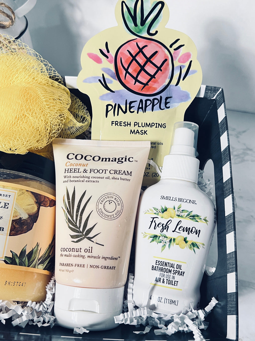 Coconut and Pineapple Summer Body  Care Gift Basket