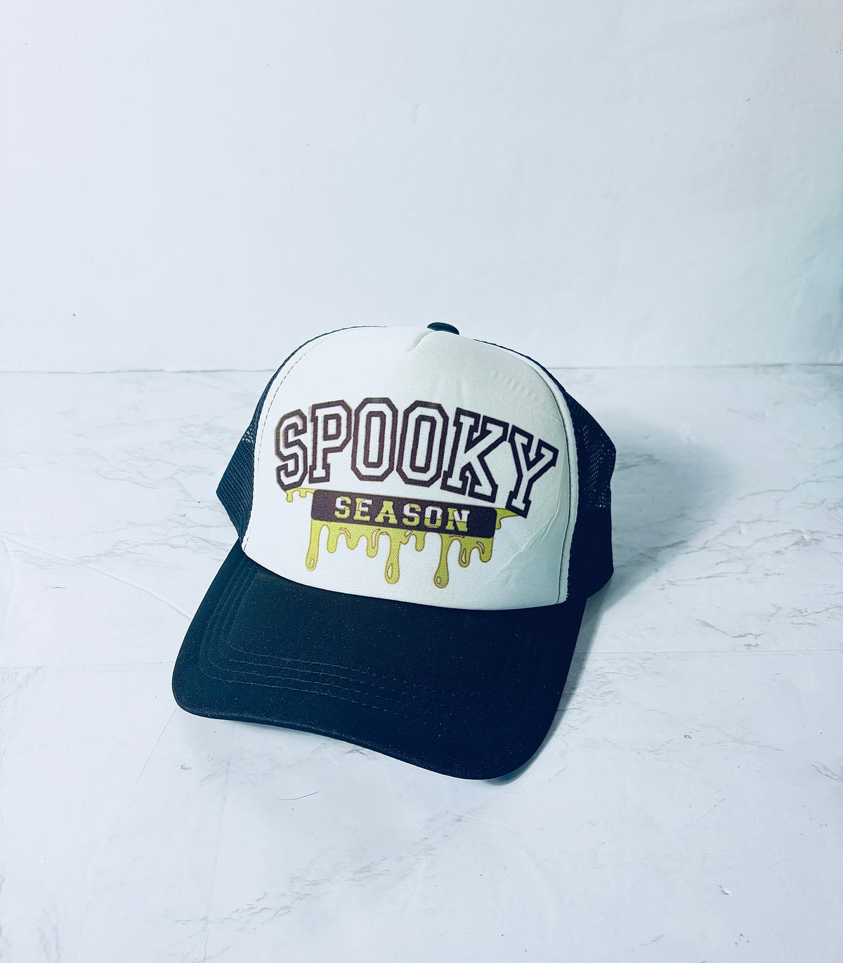 Spooky Season Black Trucker Hat 👻🖤