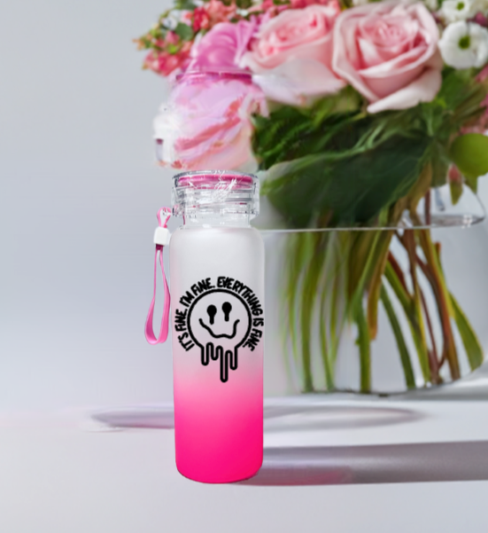 Hydrated Summer Colors | 16 oz Glass Tumblers  with Assorted Designs, Insulated Cold/Hot