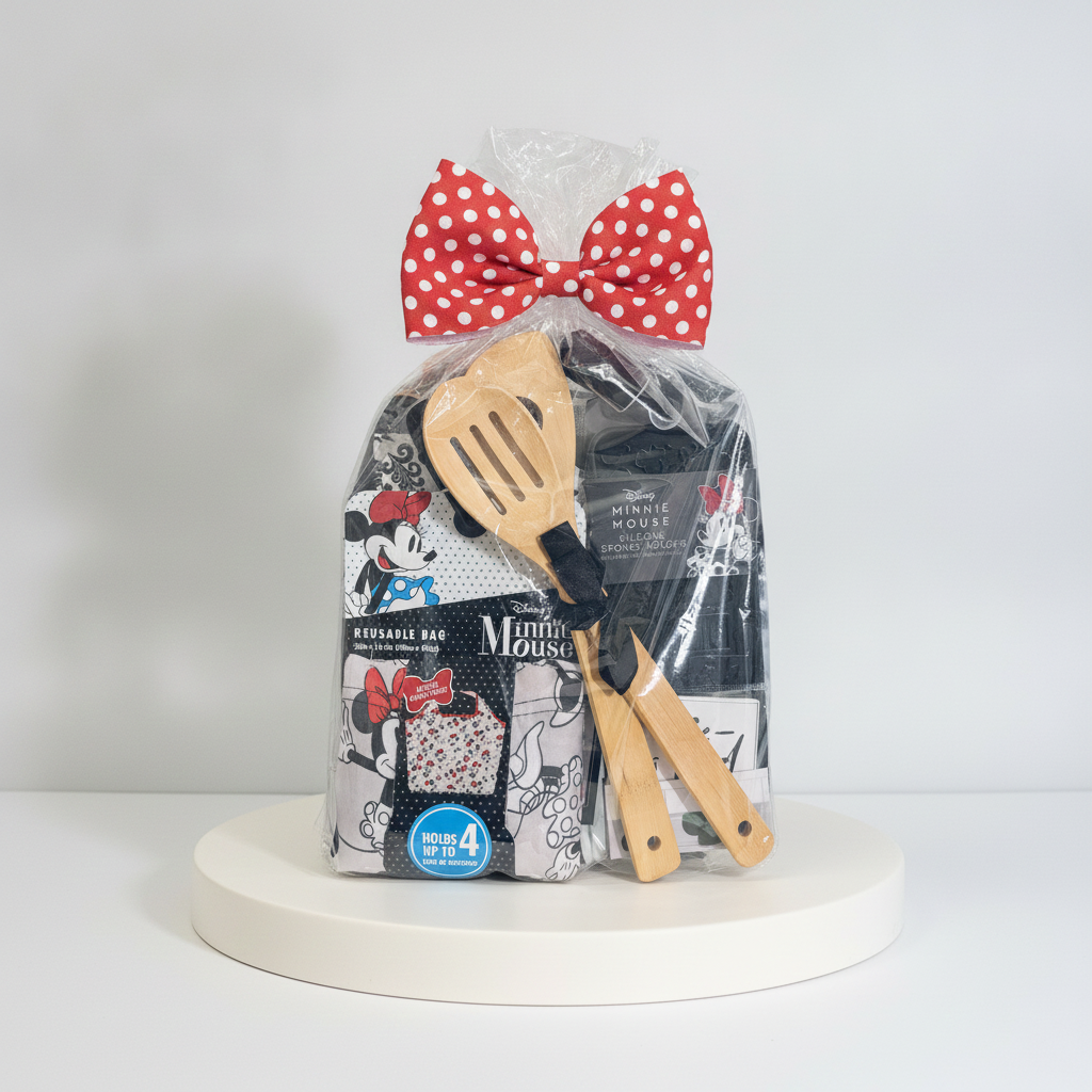 Minnie Mouse Cutting Board Kit, Gift Bag