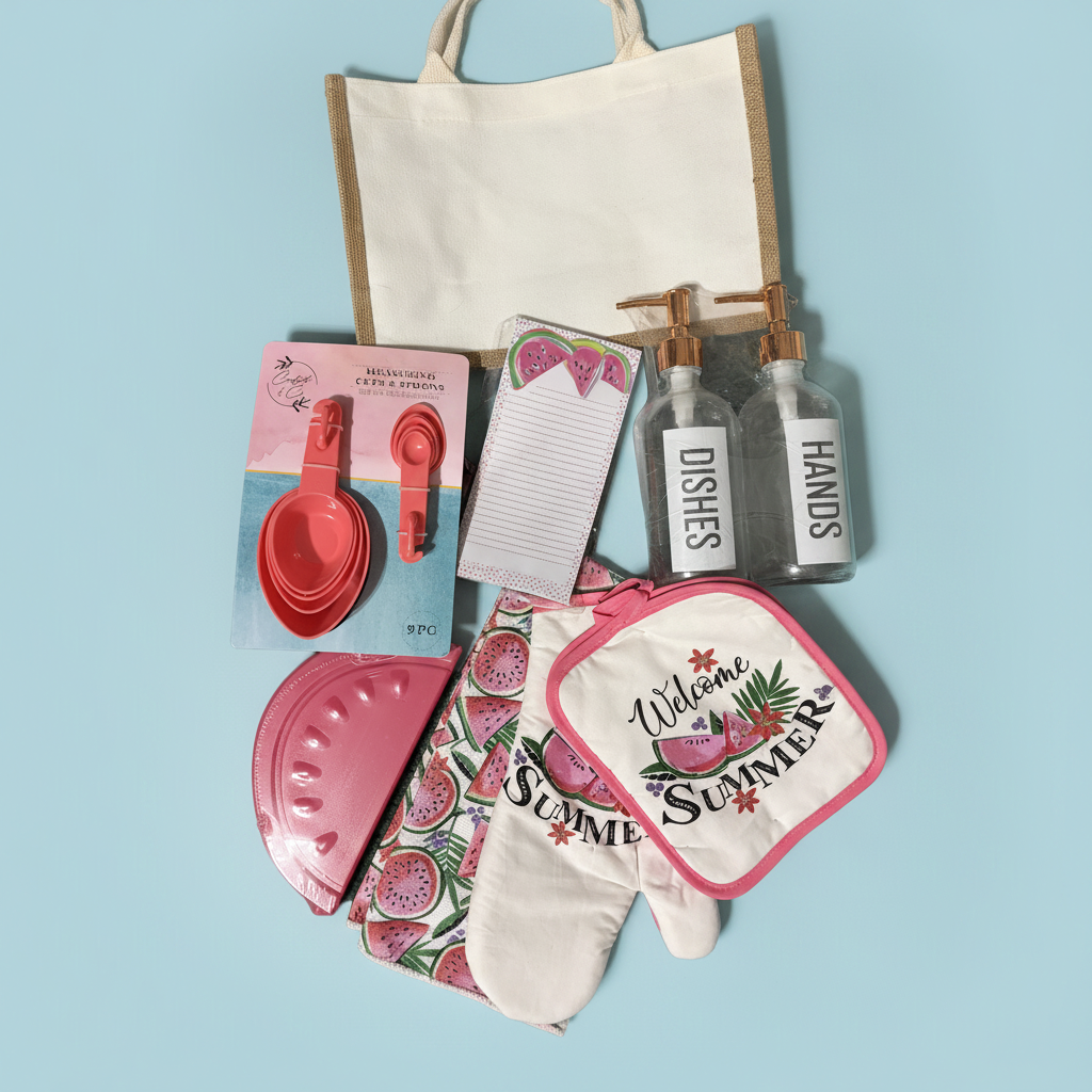 New Home, Housewarming, Just Because Summer Kitchen Essentials Themed Gift Bag