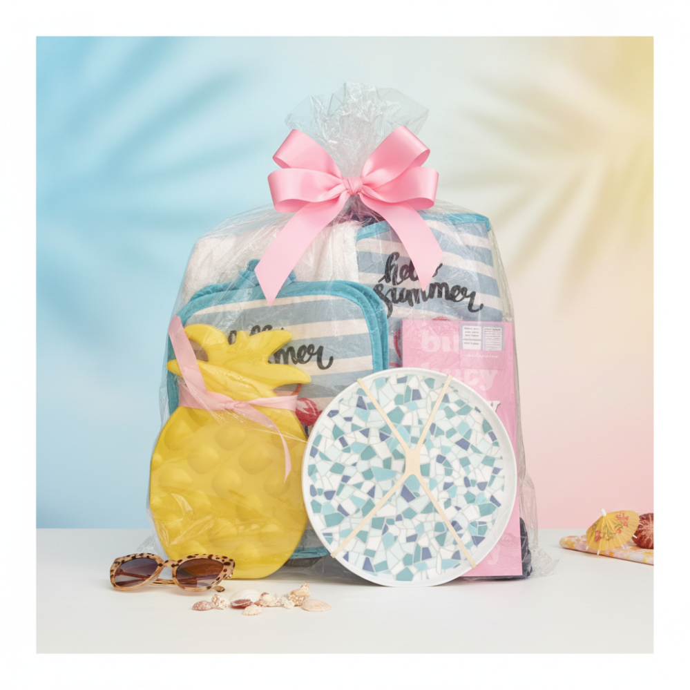 Hello Summer Cutting Board Kit, Gift Bag