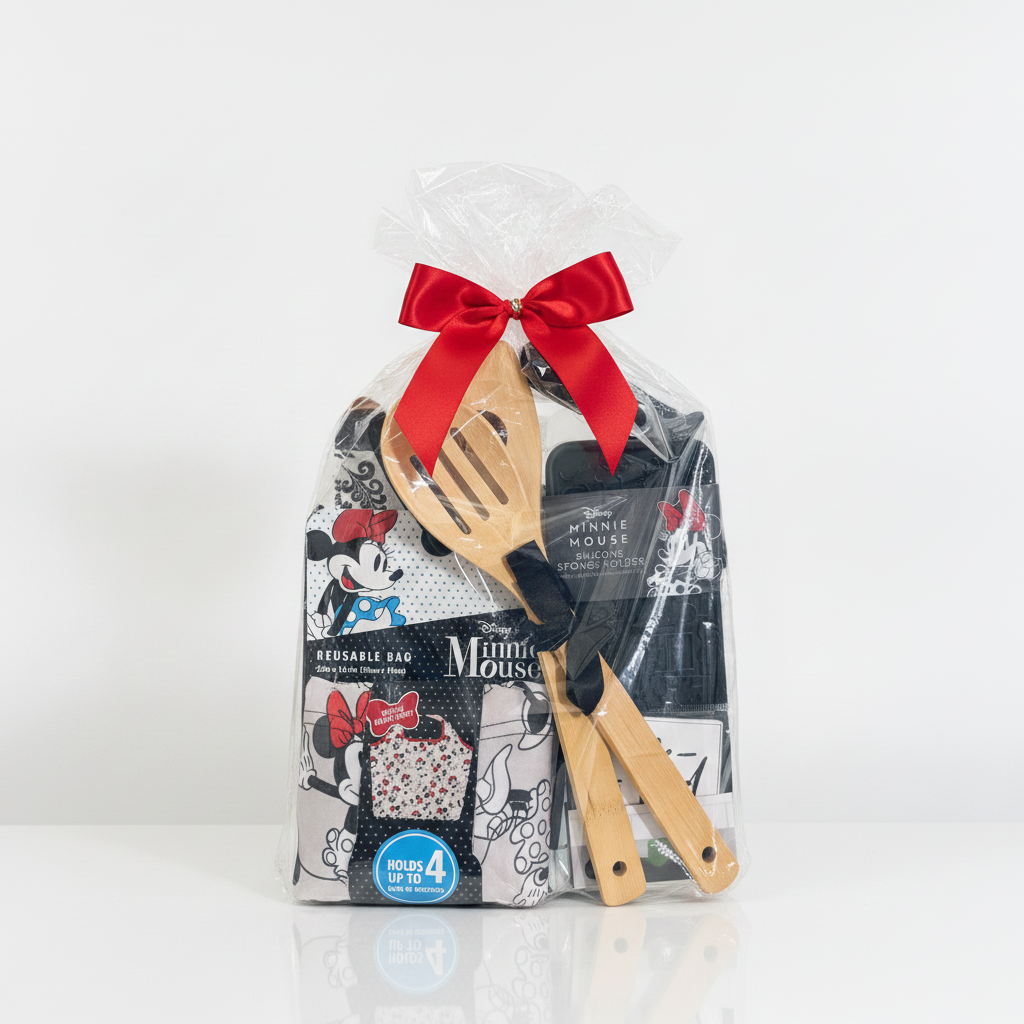 Minnie Mouse Cutting Board Kit, Gift Bag