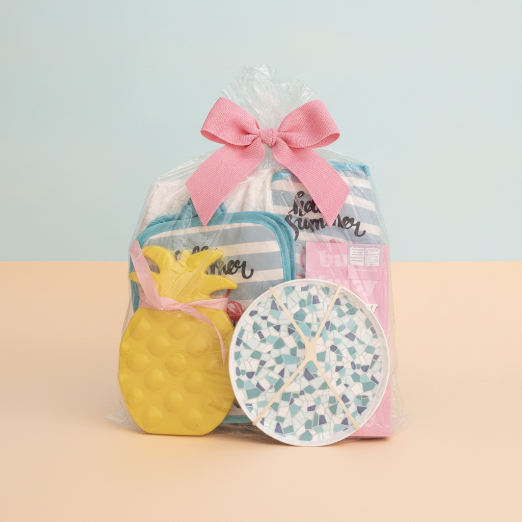 Hello Summer Cutting Board Kit, Gift Bag