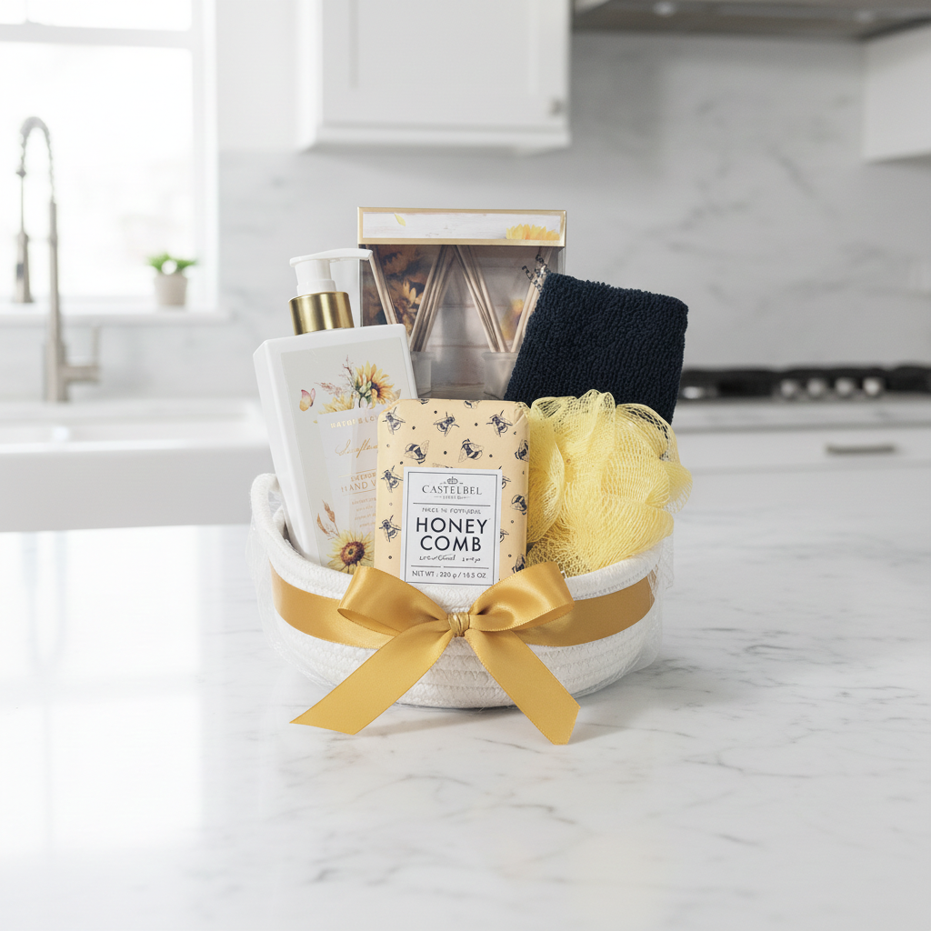 Sunflower & Honey Spa Gift Basket