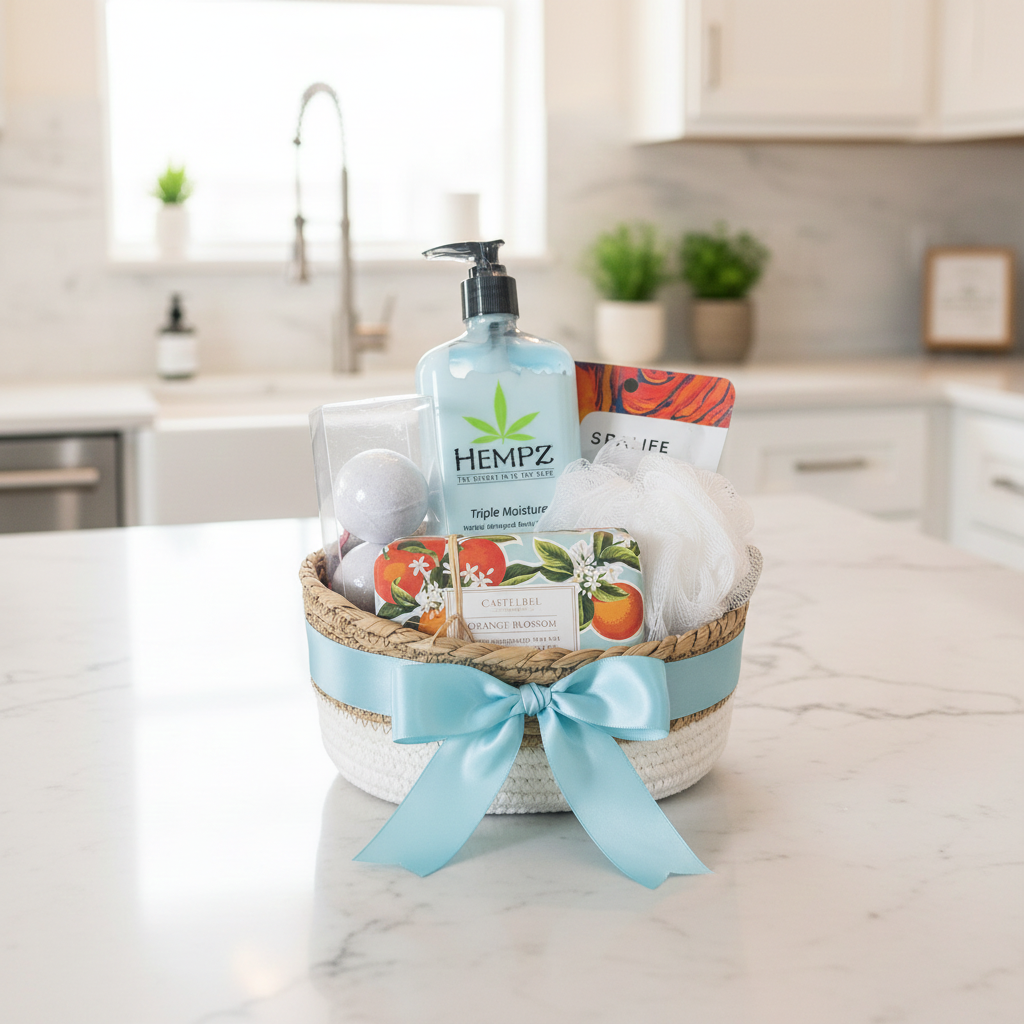 Body + Self Care, Spa Orange Blossom Gift Basket