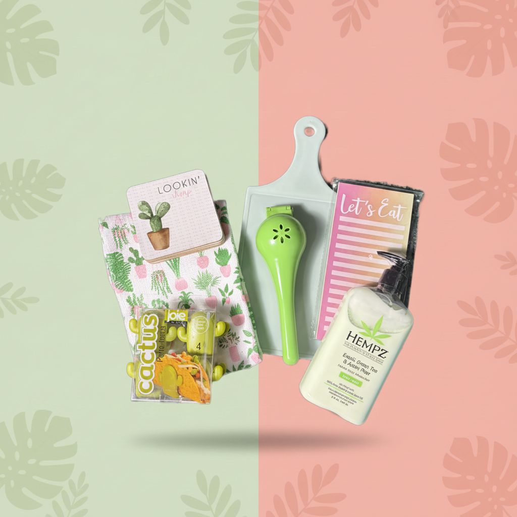 Exotic Cactus Cutting Board Kit , Gift Bag
