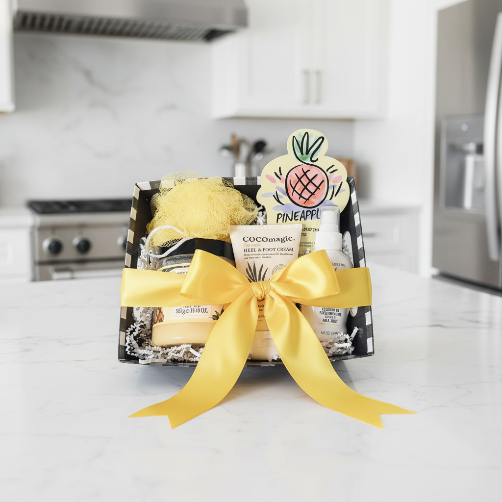 Coconut and Pineapple Summer Body  Care Gift Basket