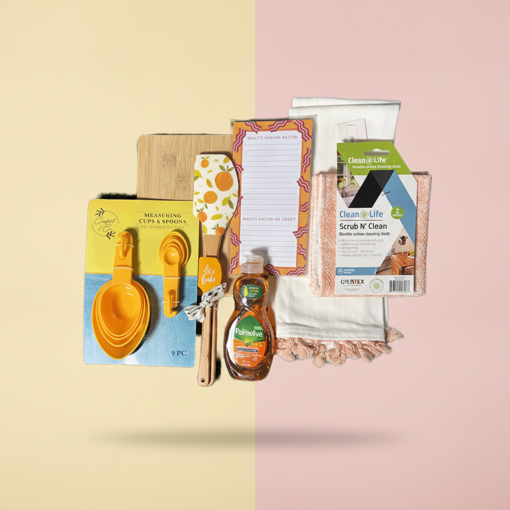 Bacon & Batter Cutting  Board Kit, Gift Bag