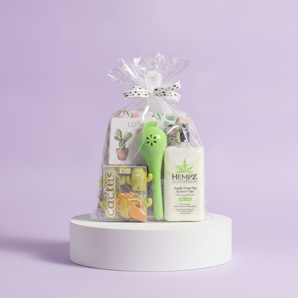 Exotic Cactus Cutting Board Kit , Gift Bag