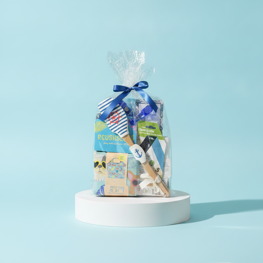 Blue Sea Cutting Board Kit, Gift Bag