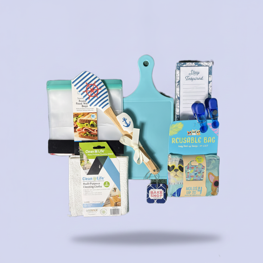 Blue Sea Cutting Board Kit, Gift Bag